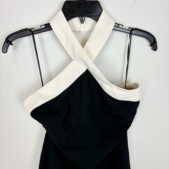 Superdown Brielle Cross Front Dress in Black & White Size M - Picture 3 of 14
